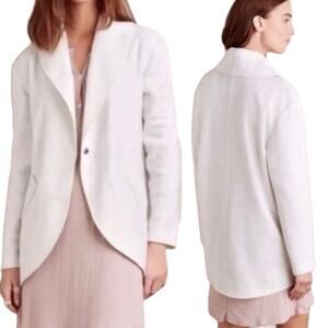Anthropologie Lilka Fleece Cozy Cocoon Jacket Sweater Coat Blazer Light Gray S